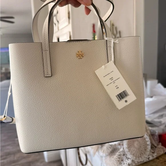 New Tory Burch Blake Small Tote Leather In New Ivory Color - Picture 6 of 6